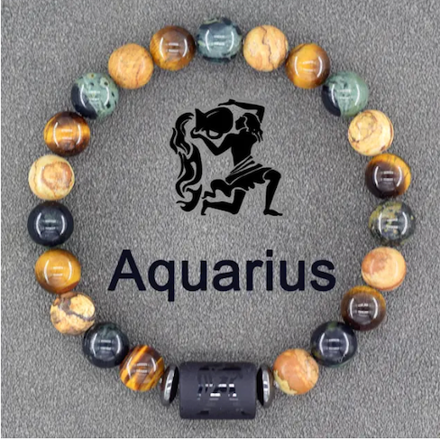 Handmade Beaded Bracelets for the Twelve Zodiac Signs