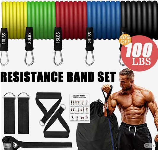 Fitness Equipment Elastic Rubber Band Workout Set