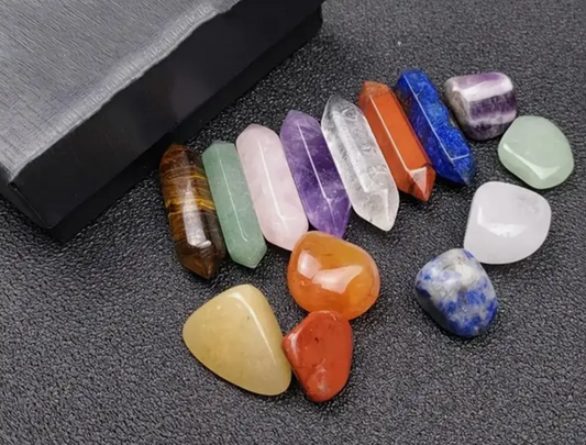 12 Pieces Healing Stones For Meditation And Chakra Therapy