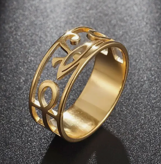 Eye Of Horus Stainless Steel Ring For Men And Women